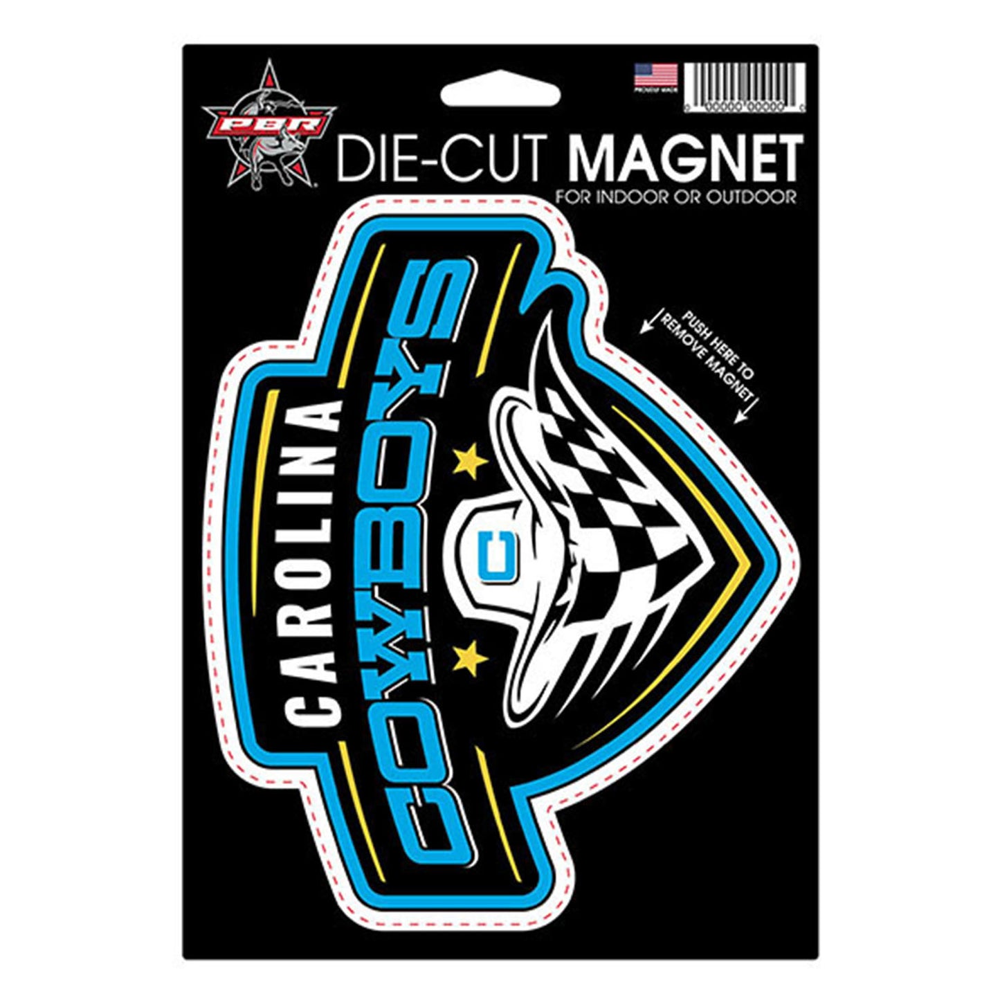 Carolina Cowboys Die-cut Magnet - Front View