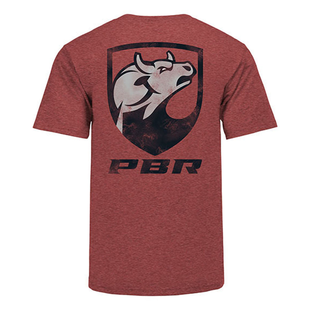 PBR Crest Shirt - Heather Cardinal