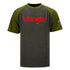 PBR Wrangler Contrast Two Tone T-Shirt in Green and Grey - Front View