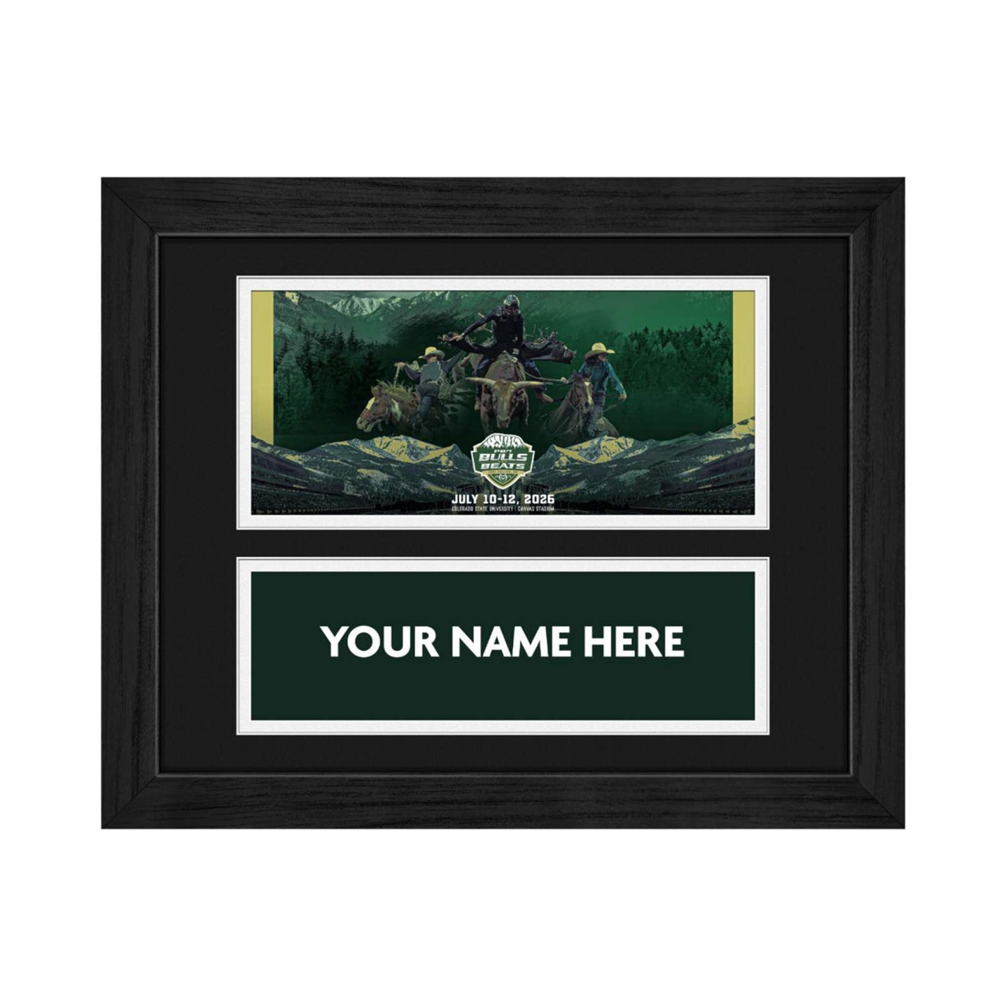 PBR CSU 2026 Name On Chute - Framed