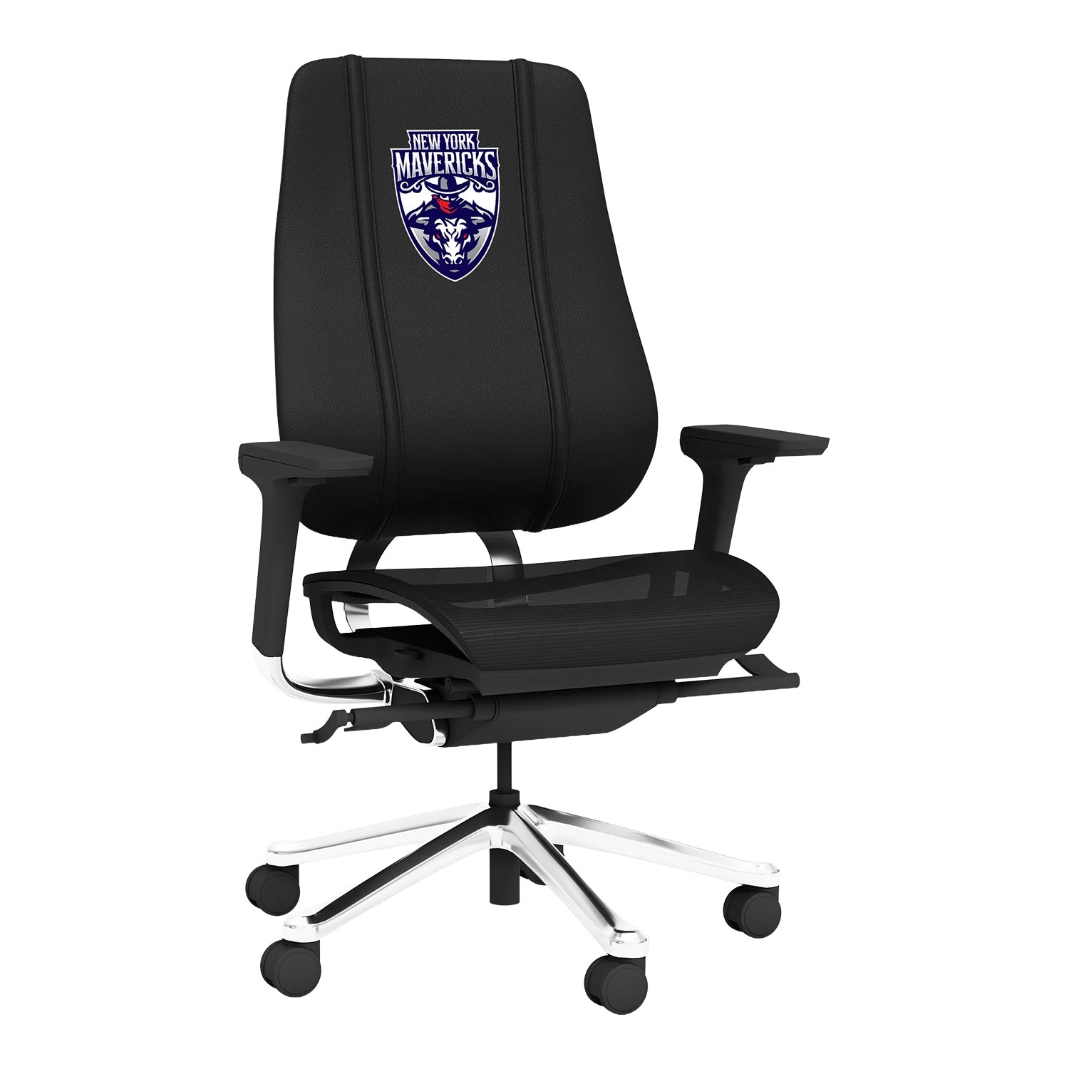 New York Mavericks Phantom X Mesh Chair - Angled Right Front View