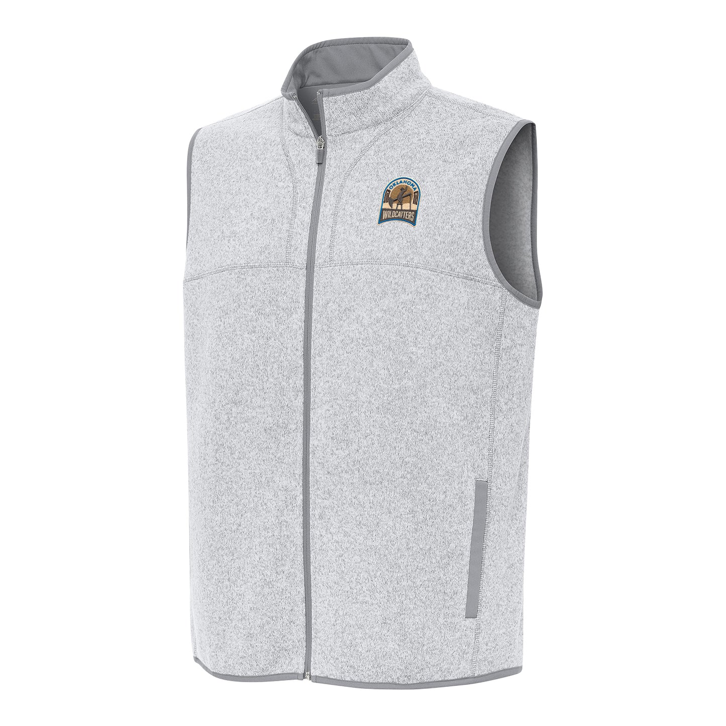 PBR x Antigua Oklahoma Wildcatters Fortune Vest - Light Grey Heather