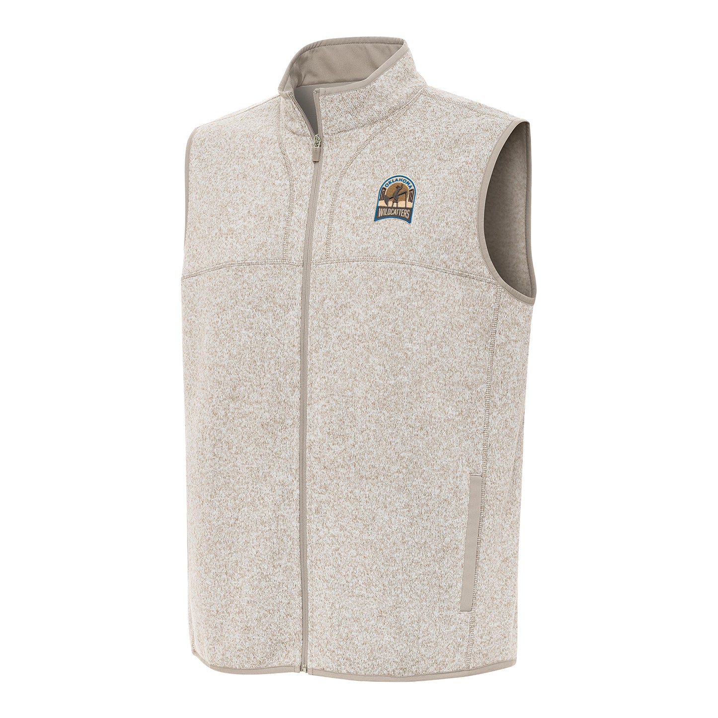 PBR x Antigua Oklahoma Wildcatters Fortune Vest - Oatmeal Heather