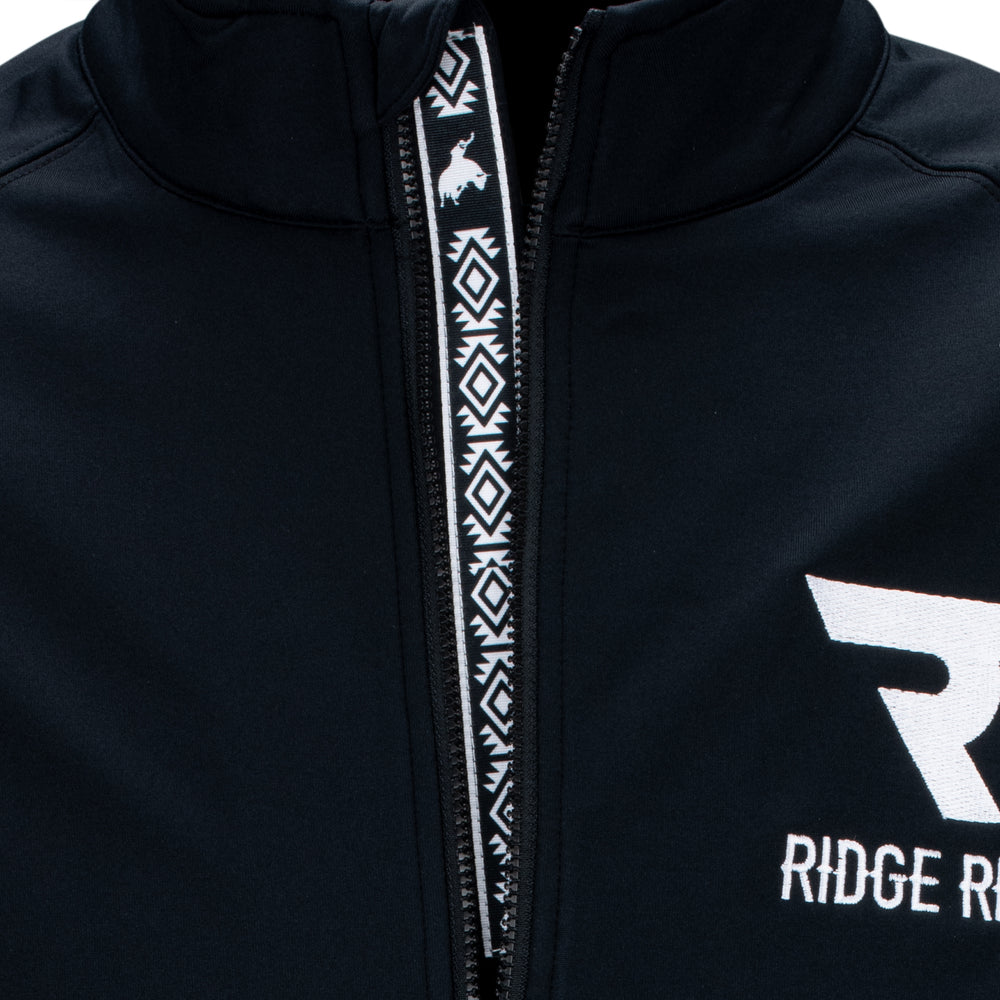 Arizona Ridge Riders Performance Quarter-Zip in Black - Zoomed in View