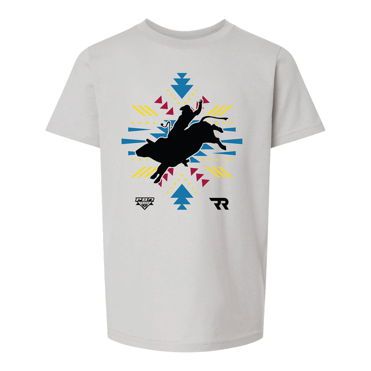 Youth Ridge Riders Aztec Silhouette T-Shirt - Silver