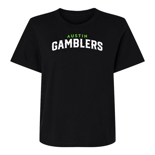 Ladies Austin Gamblers Multi Icon T-Shirt - Black
