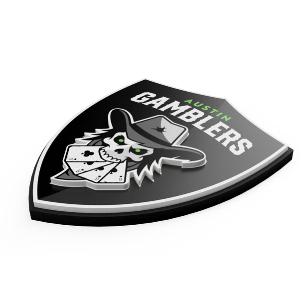 Austin Gamblers 3D Foam Fan Chain - Silver