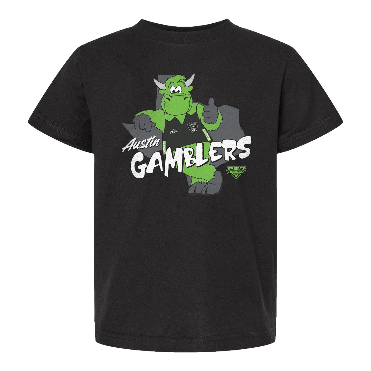 Youth Austin Gamblers Ace Texas Shirt - Black