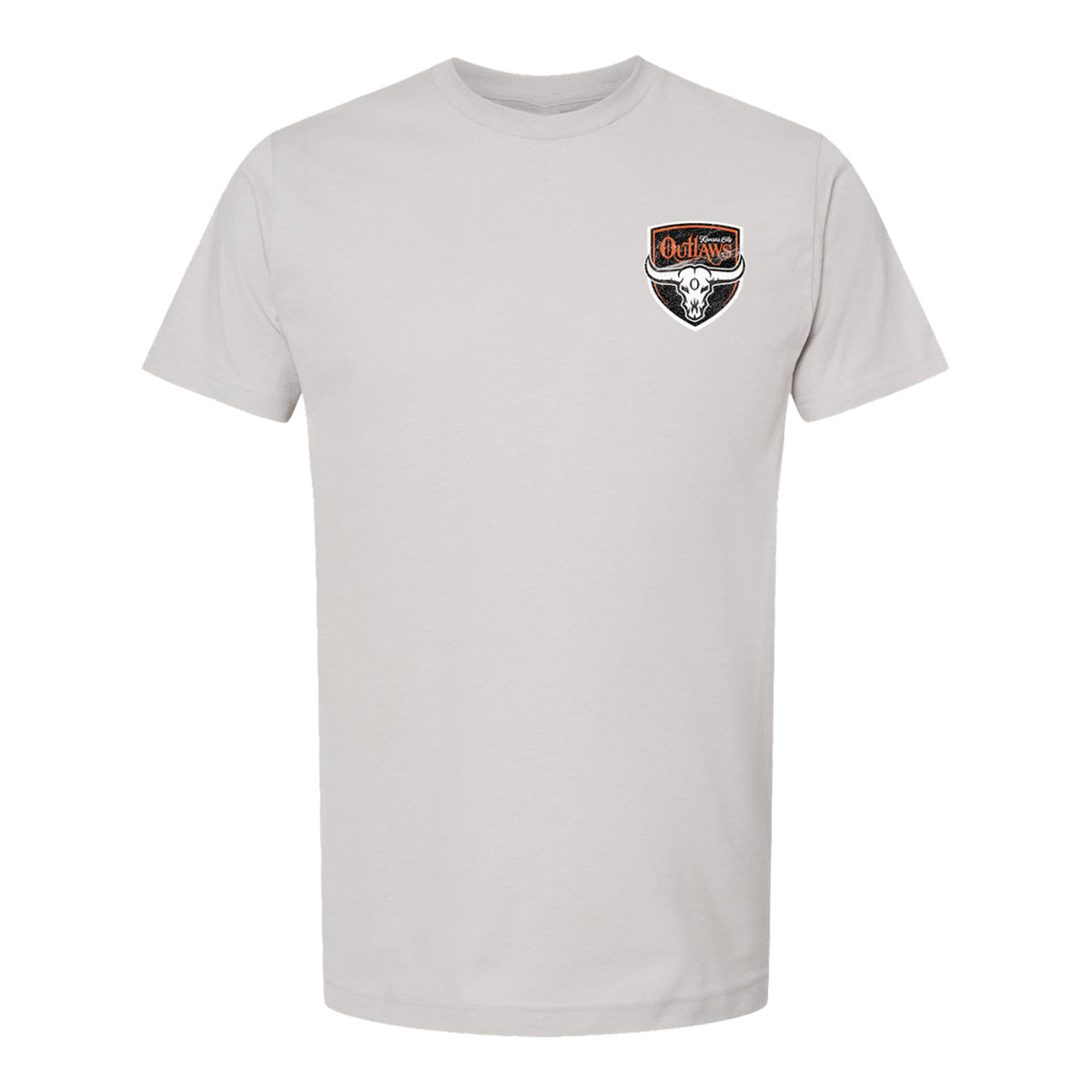 PBR Kansas City Outlaws Script T-Shirt - Silver