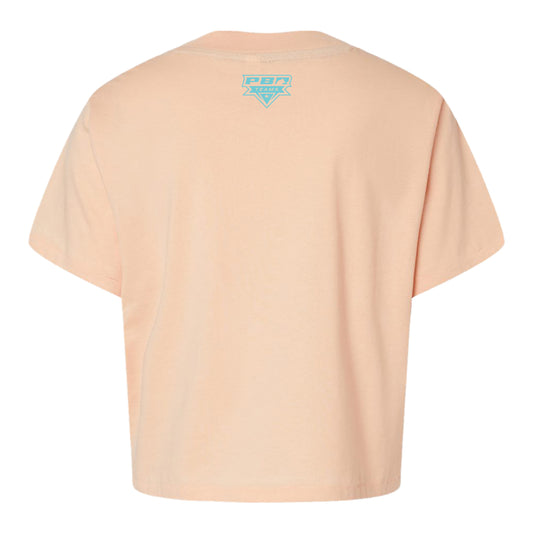 Ladies PBR Teams Take The Ride Guitar T-Shirt - Peach