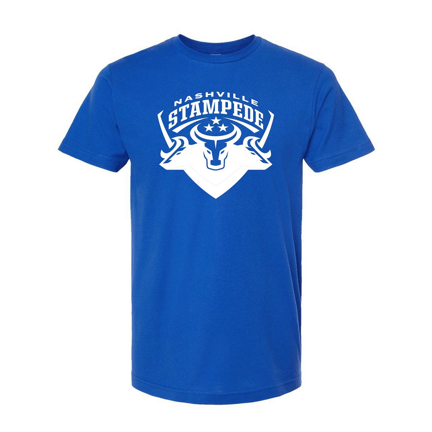 Youth Nashville Stampede T-Shirt - Royal with White Logo
