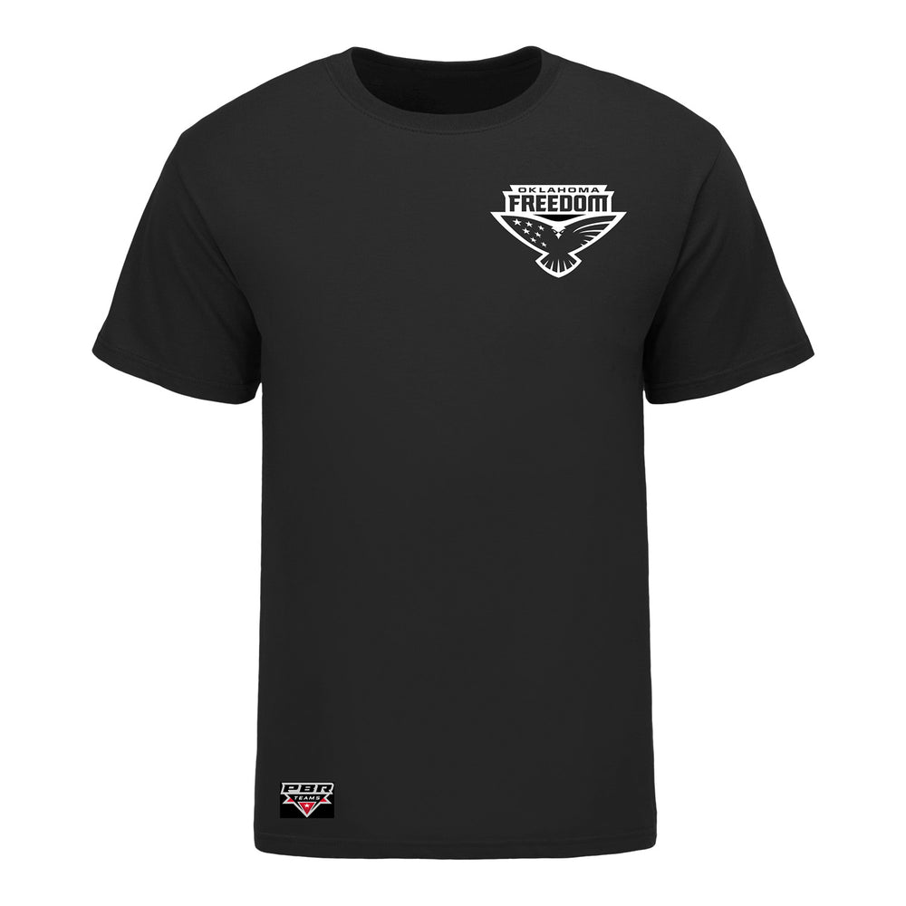 Oklahoma Freedom Black & White Icon T-Shirt - Front View