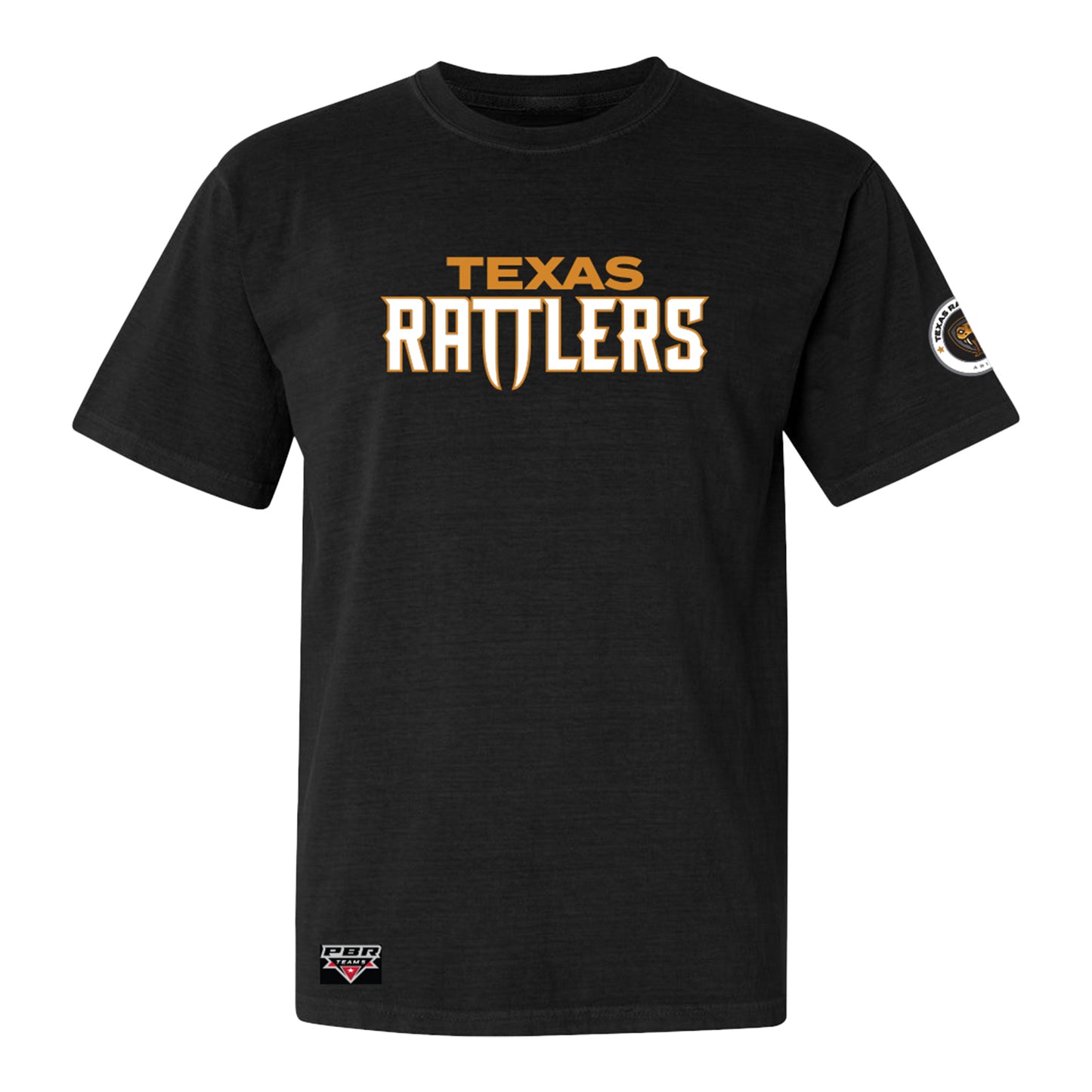 Texas Rattlers Icon T-Shirt in Black - Front View
