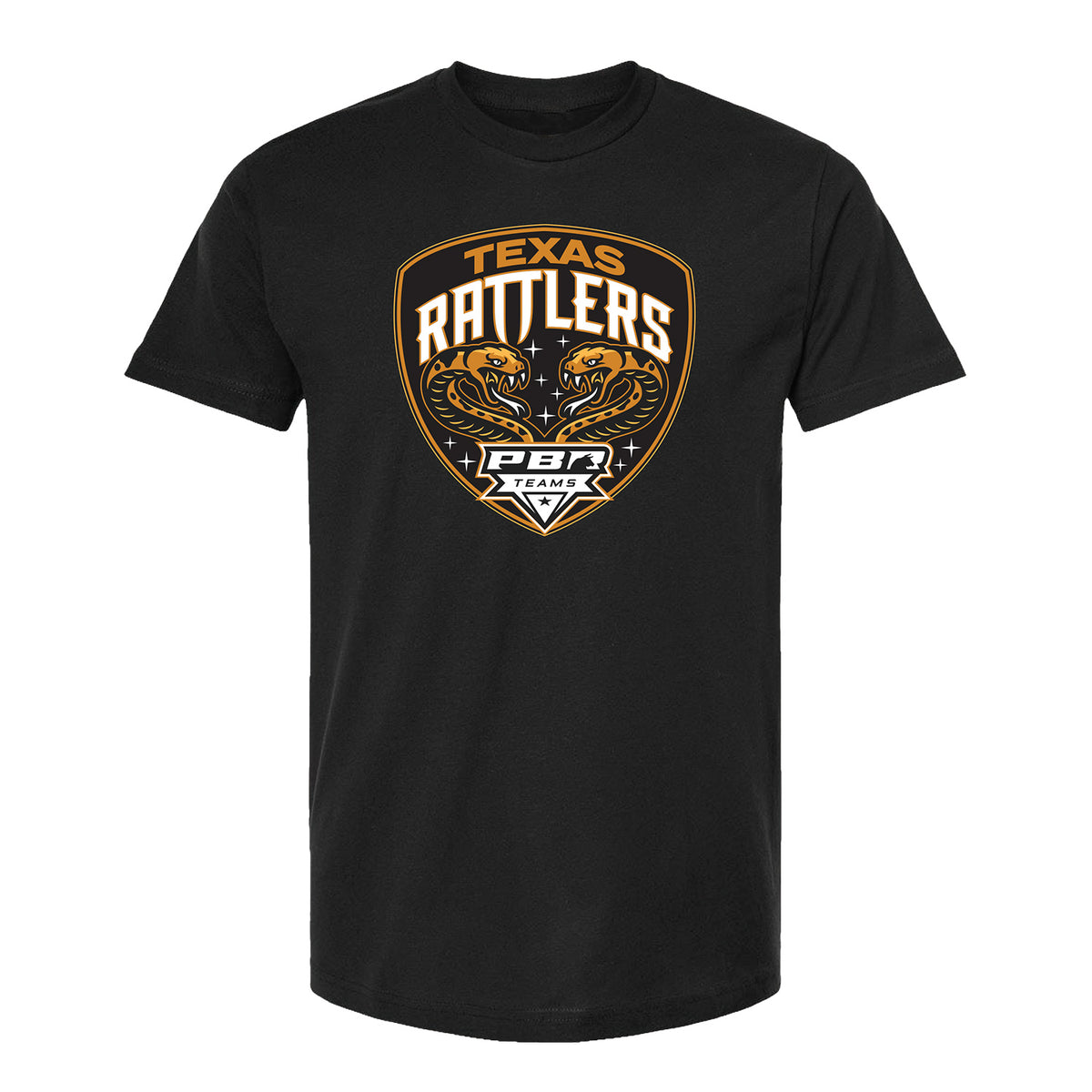 PBR Texas Rattlers Shield T-Shirt - Black