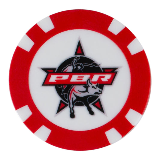 PBR Poker Chip Ball Marker - PBR Logo Front Side
