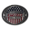 PBR Silver Oval Flag Buckle