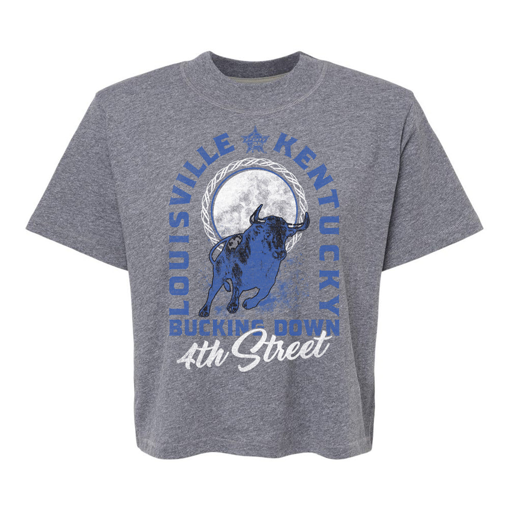 PBR Louisville "Bucking Down 4th Street" Ladies Boxy T-Shirt