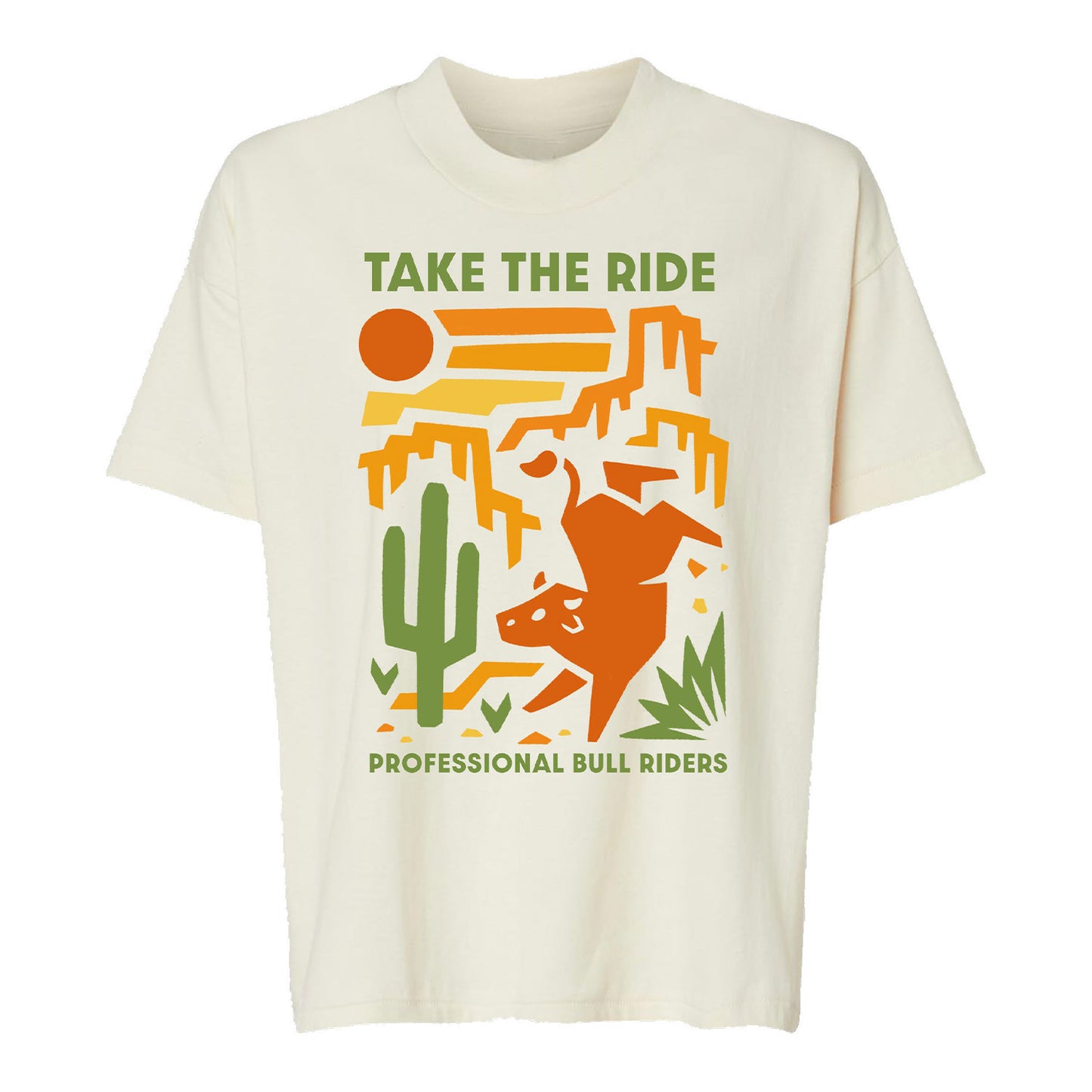 PBR Take The Ride Desert Abstract Ladies T-Shirt - Front View