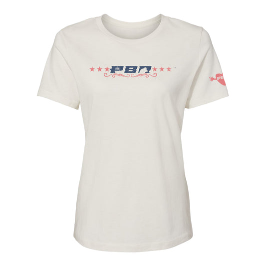Ladies PBR Free Range Cowgirl T-Shirt - Vintage White