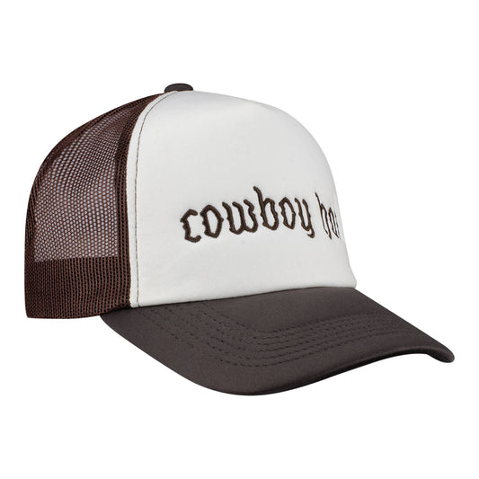 PBR "Cowboy Hat" Foam Trucker Hat - Angled Right Side View