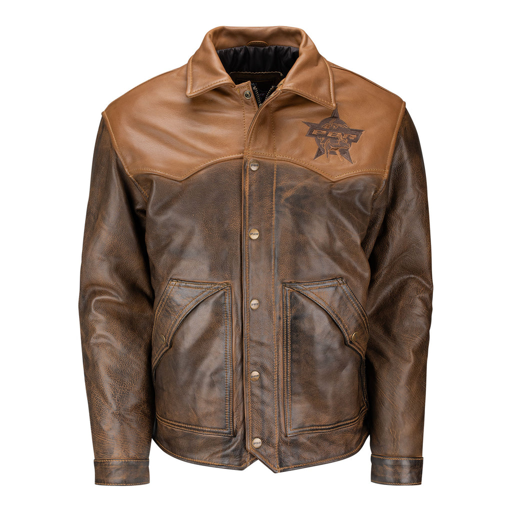 PBR Star Two-Tone Leather Jacket | PBR Shop PBR Star Two-Tone Leather Jacket | PBR Shop