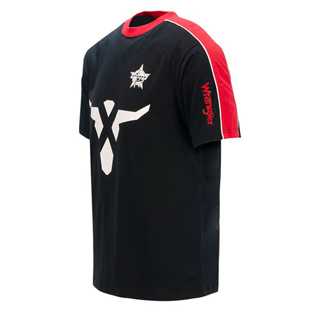PBR Wrangler 20x Bull T-Shirt - Black - Angled Left Side View