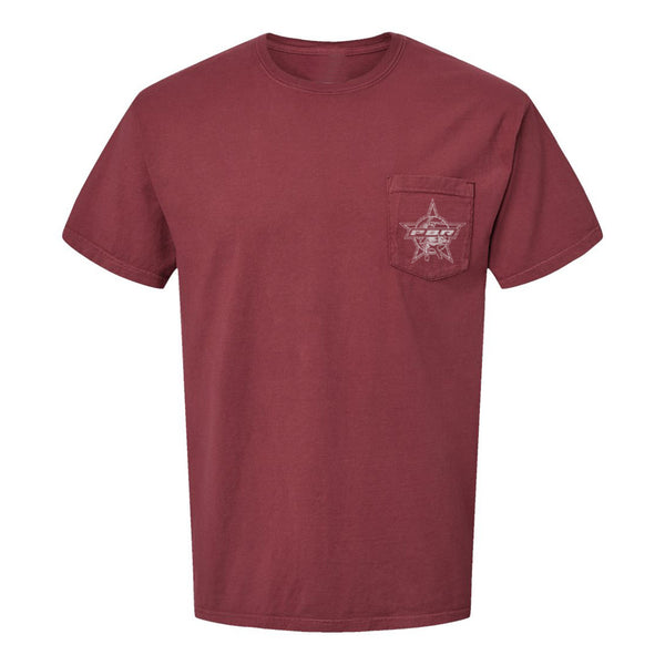 PBR Patriotic Flag Pocket Tee in Red - Front View