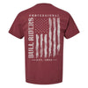 PBR Patriotic Flag Pocket Tee in Red - Back View