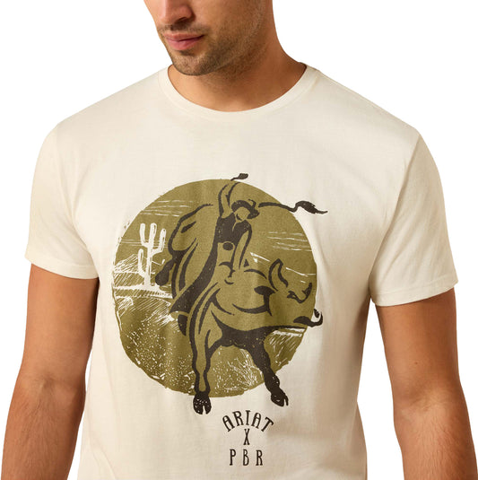 Ariat x PBR No Guts No Glory T-Shirt - Model Image Zoomed in Front View