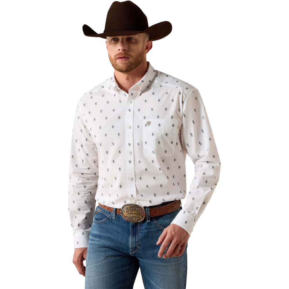 Ariat x PBR Western Print Button Up Shirt
