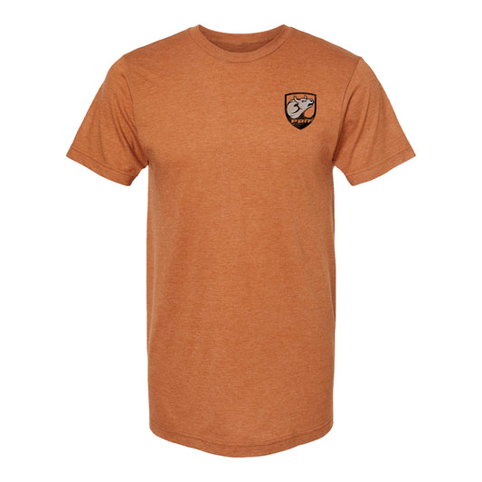 PBR Crest Shirt - Heather Rust - Front View