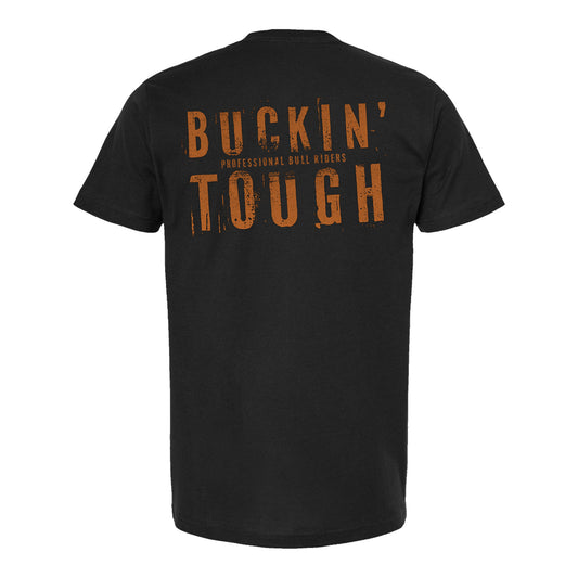PBR Buckin' Tough Action Stamp T-Shirt - Black