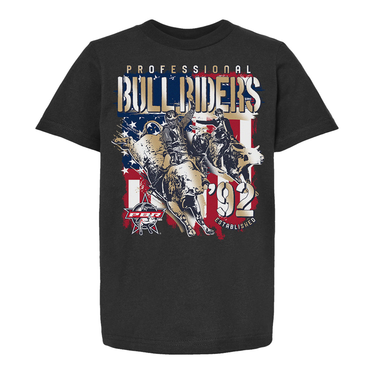 Youth PBR Established 1992 Patriotic T-Shirt - Black