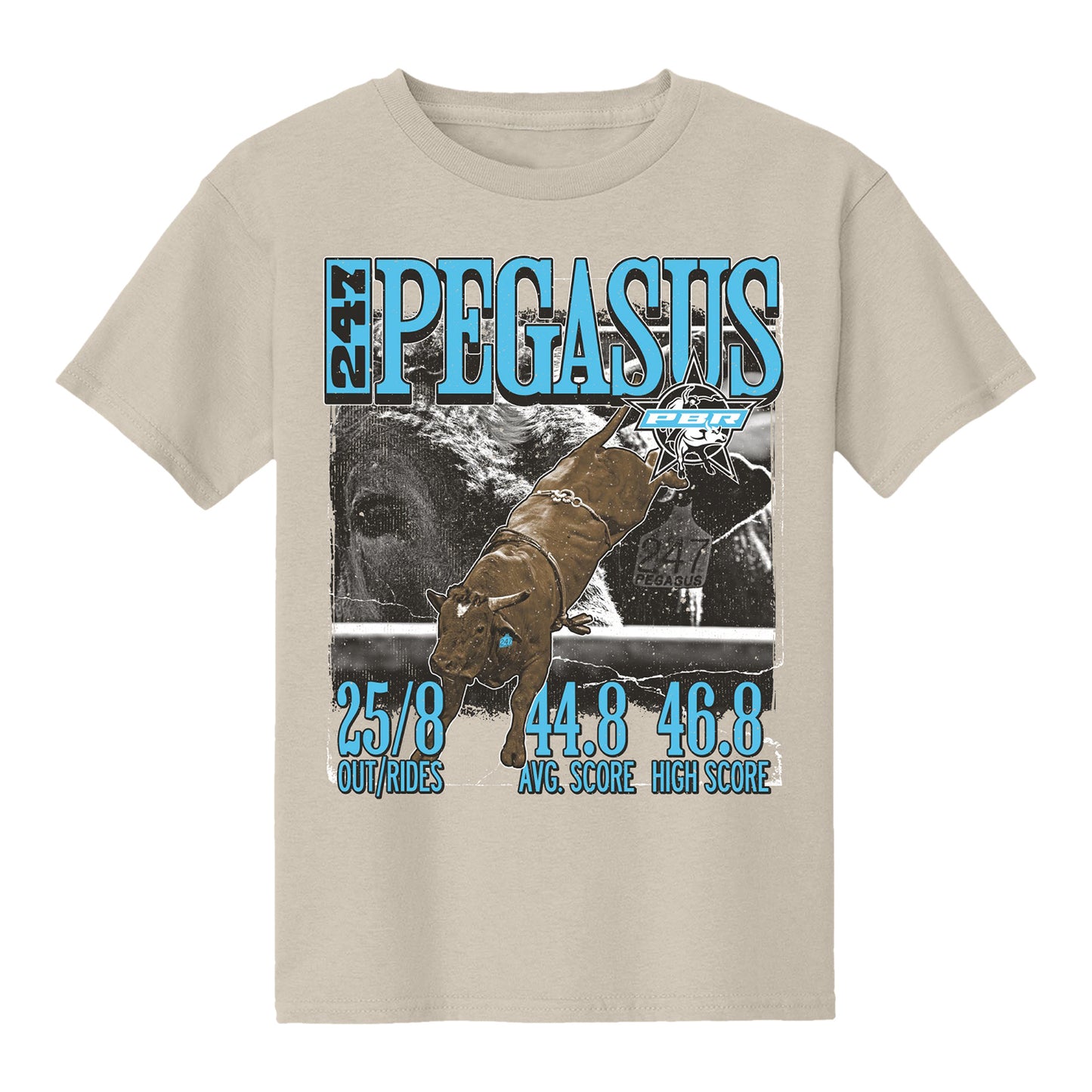 Youth PBR Pegasus Career Stats T-Shirt - Sand