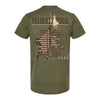 PBR Velocity Tour 2026 Routing T-Shirt - Military Green - Back View