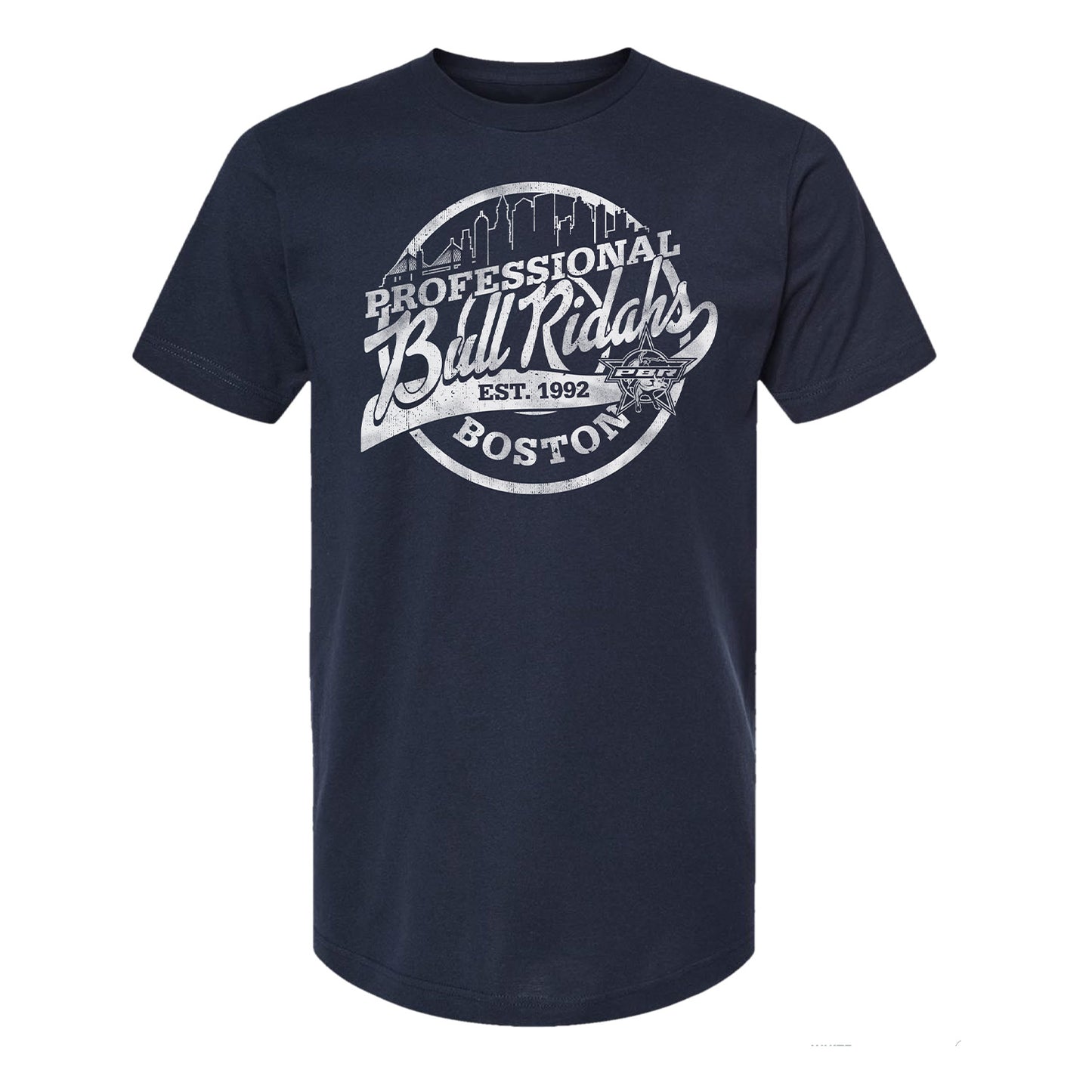 PBR Boston Bull Ridahs T-Shirt - Navy - Front View