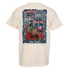 2024 PBR World Finals Vintage Poster Marcus Mast T-Shirt in Tan - Back View