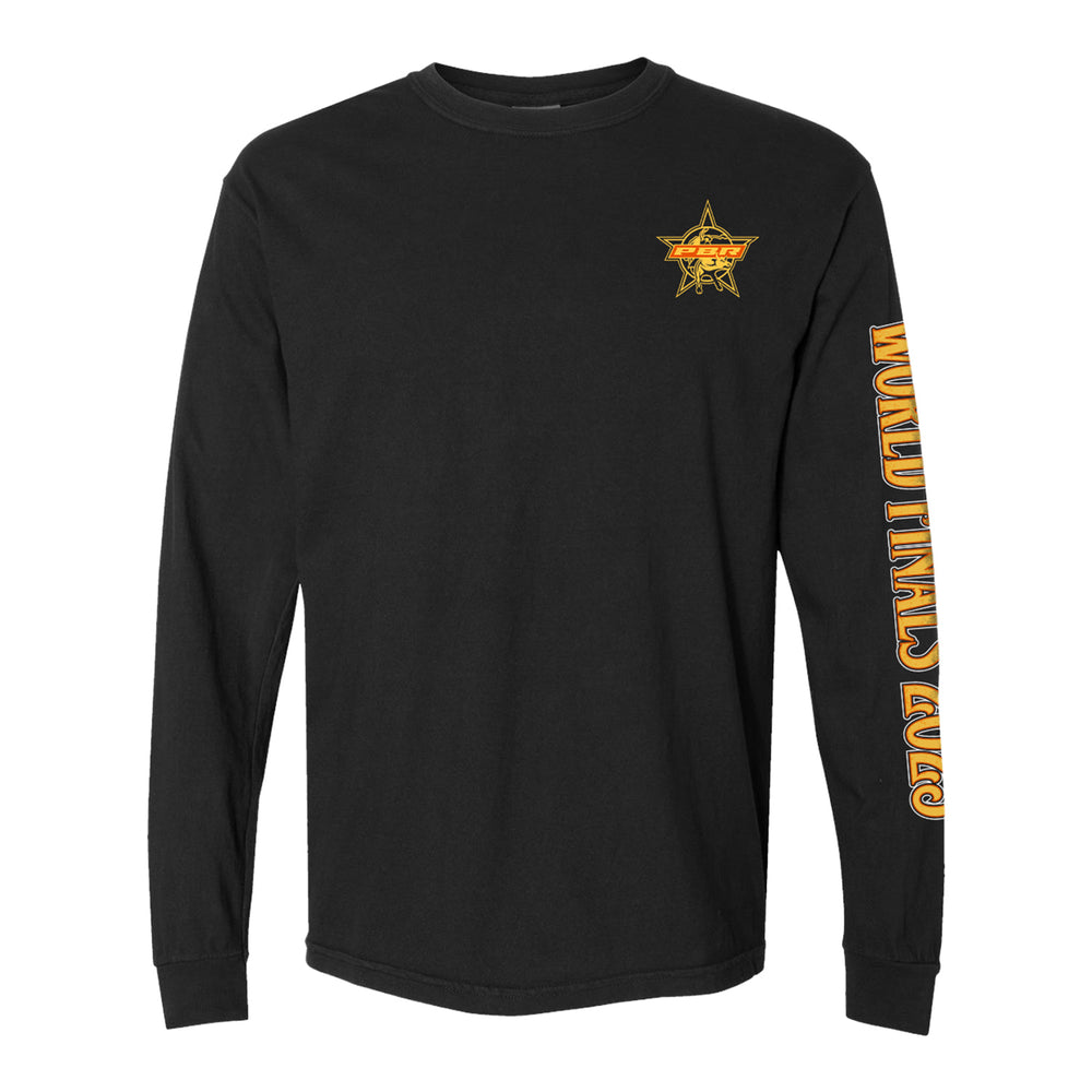 PBR World Finals 2025 Fire & Flames Long Sleeve T-Shirt - Front View