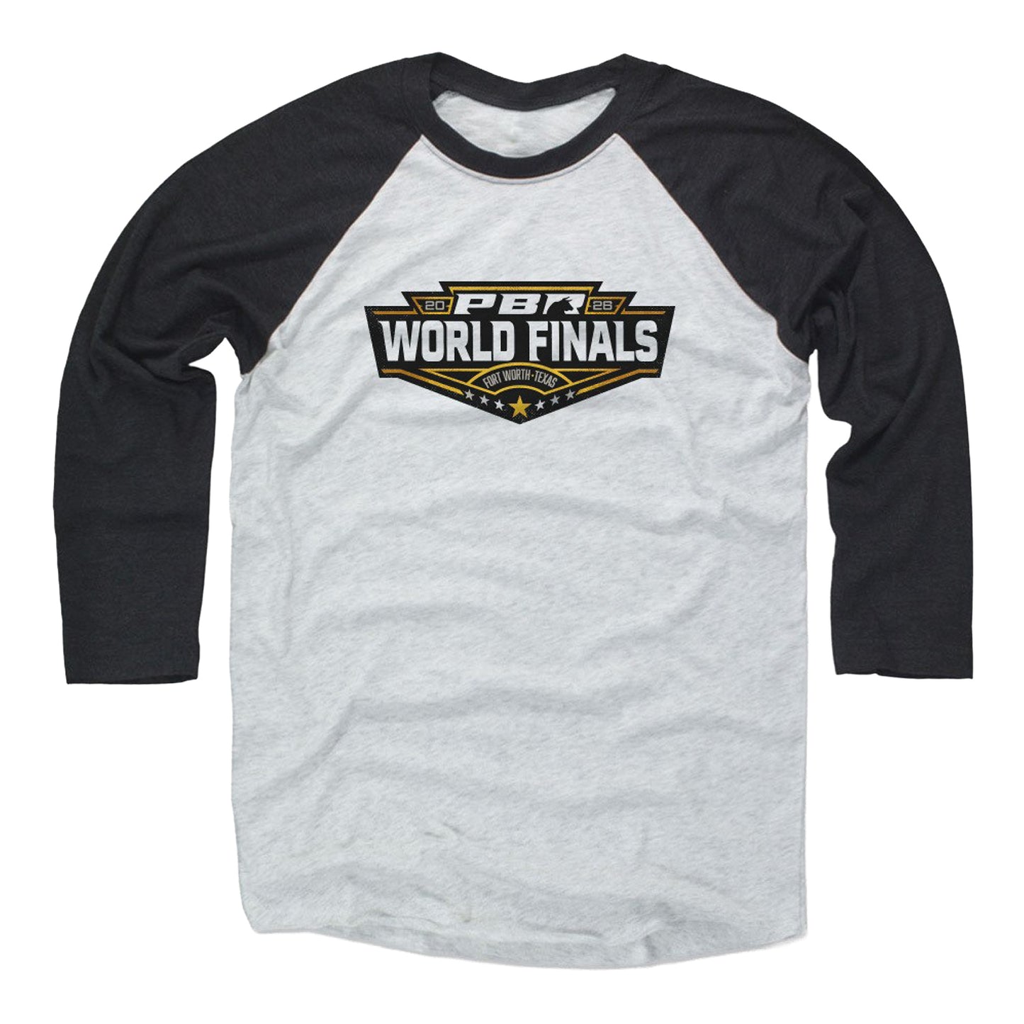 PBR 2026 World Finals Online Exclusive Signature Logo Baseball T-Shirt - Vintage Black / Heather White