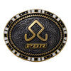 Jonnie Jonckowski Gold & Silver PBR Oval Buckle - Front View