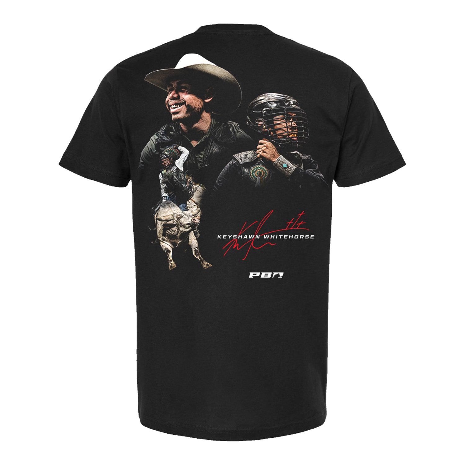 Keyshawn Whitehorse Signature Portrait Rider T-Shirt - Black – PBR