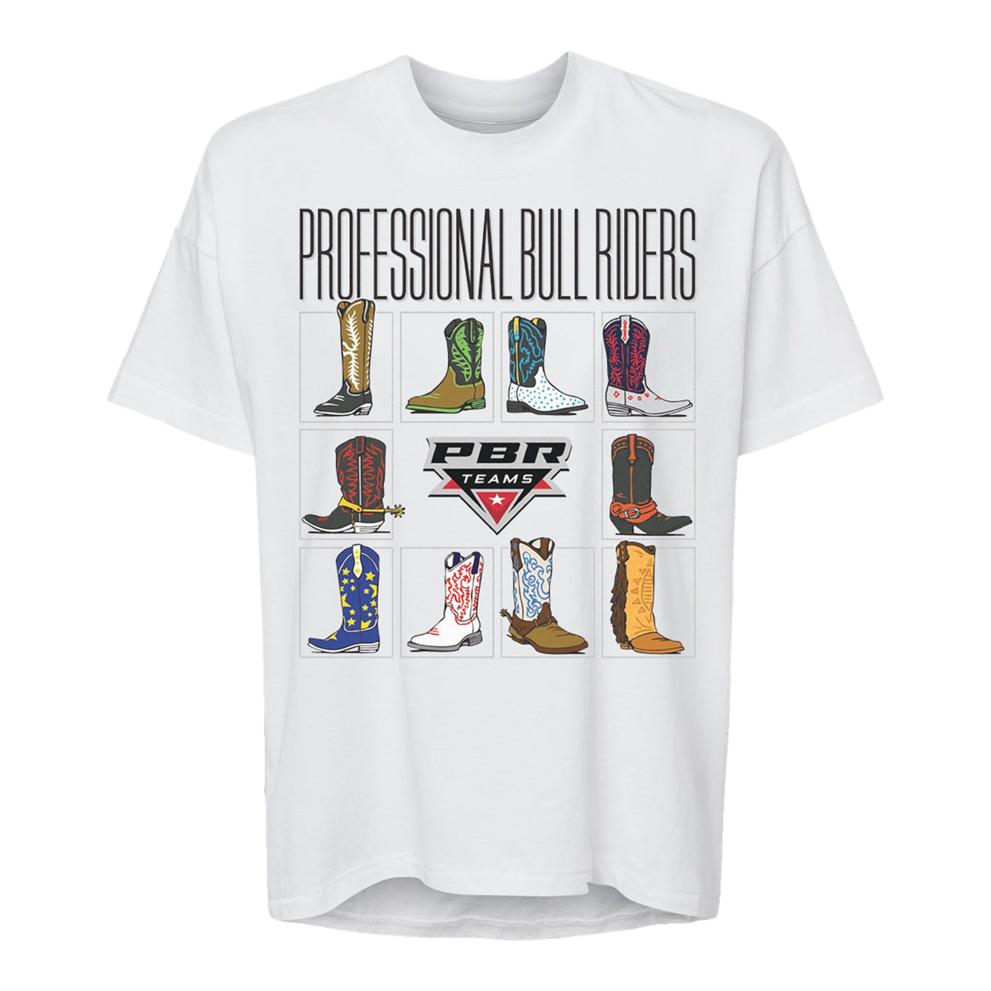 Ladies PBR Teams Artistic Boots T-Shirt - Front View