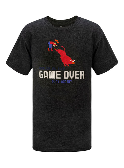 PBR Game Over Shirt in Charcoal Black - Front View