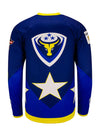 Nashville Stampede Jersey in Blue and Yellow - Back View