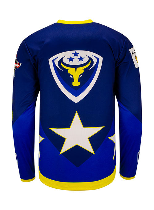 Nashville Stampede Jersey in Blue and Yellow - Back View
