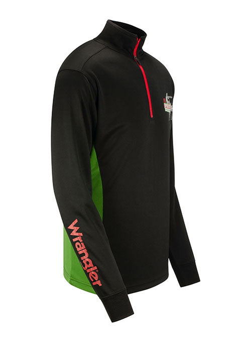 "El PBR" Wrangler Quarter Zip in Black - Right Side View