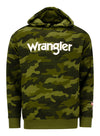 PBR Wrangler Camouflage Hoodie in Olive - Front View