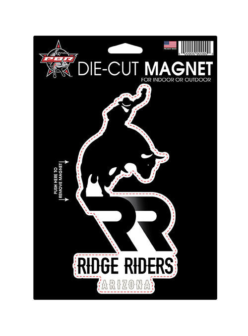 Arizona Ridge Riders Die-cut Magnet in Black - Front View