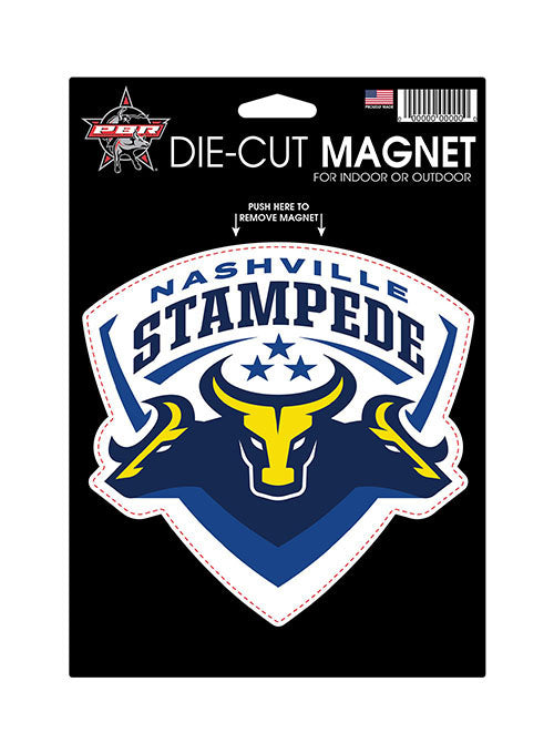 Nashville Stampede Die-cut Magnet - Front View