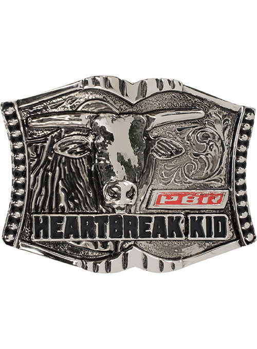 Youth PBR Heartbreak Kid Belt Buckle by Montana Silversmiths